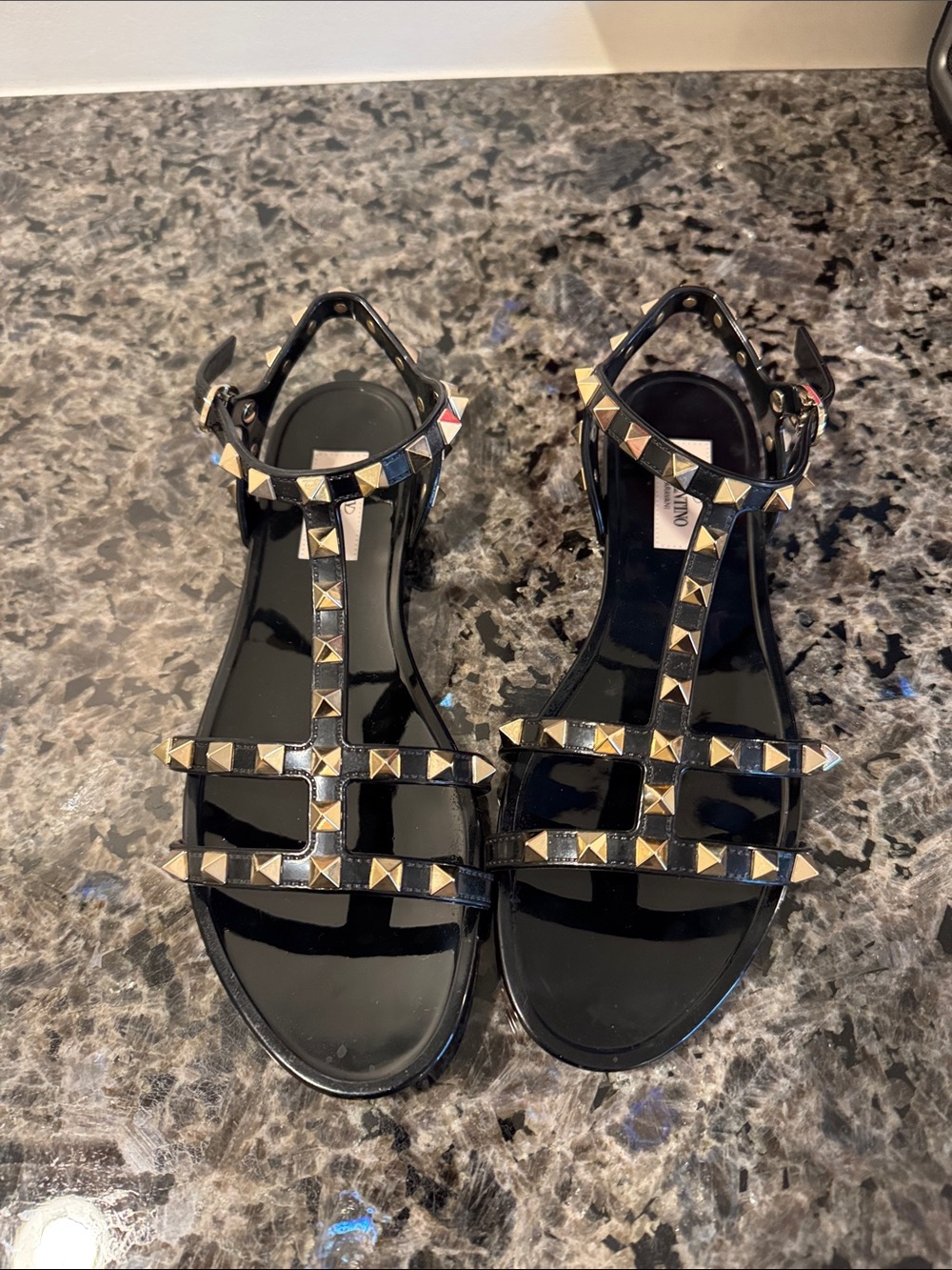 Valentino Garavani Jelly Flat Gladiator Sandals size 37